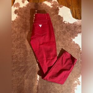 Guess By George's Marciano red straight leg jeans 
Tagged a 30